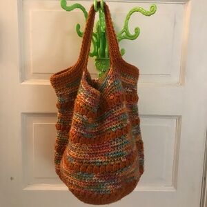 Handmade Multicolor Crochet Tote Bag